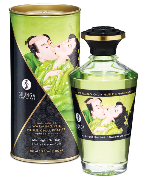 Shunga Warming Oil Midnight Sorbet 3.5 fl oz